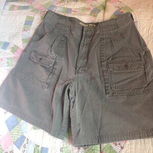 Cabelas  Womens 16 Gray High Rise 7 Pocket Hiker Cargo Shorts